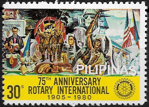 Philippine Commemorative Stamp from 1980 - 75th Anniversary of Rotary International