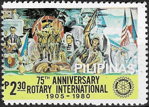 Philippine Commemorative Stamp from 1980 - 75th Anniversary of Rotary International