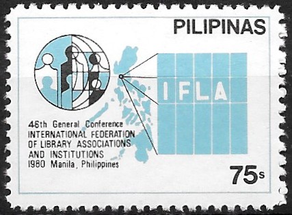 Philippine Commemorative Stamp from 1980 - 46th Conference of International Federation of Library Associations (IFLA)