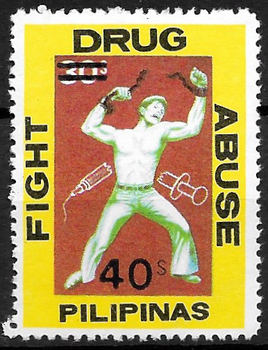 Philippine Commemorative Stamp from 1980 - Surcharges of 1980