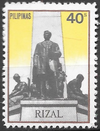 Philippine Commemorative Stamp from 1981 - Jose Rizal monument, Luneta park