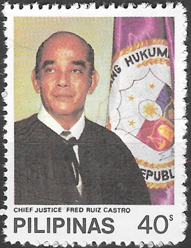 Philippine Commemorative Stamp from 1981 - Chief Justice Fred Ruiz Castro