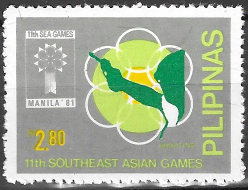 Philippine Commemorative Stamp from 1981 - 11th South East Asian (SEA) Games
