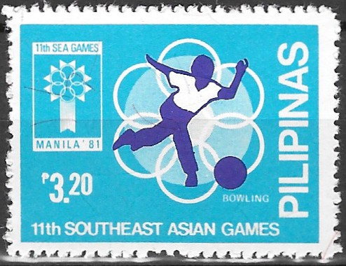 Philippine Commemorative Stamp from 1981 - 11th South East Asian (SEA) Games