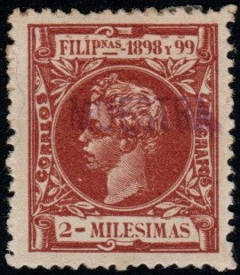 Philippines specimen stamp from 1898