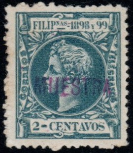 Philippines specimen stamp from 1898