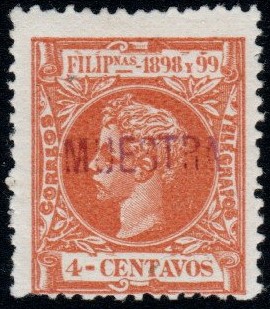 Philippines specimen stamp from 1898