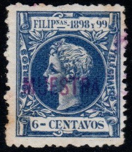 Philippines specimen stamp from 1898