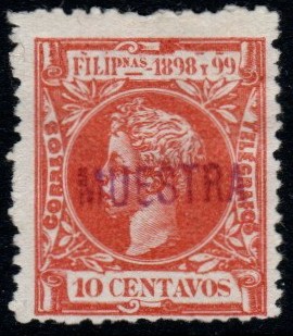 Philippines specimen stamp from 1898