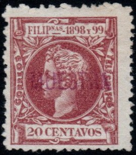 Philippines specimen stamp from 1898