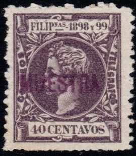 Philippines specimen stamp from 1898