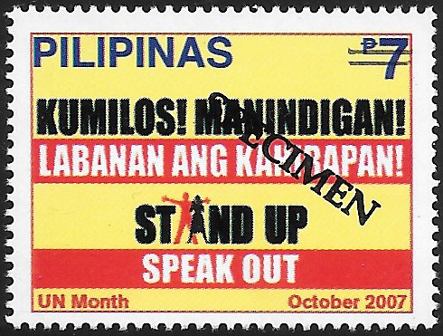 Philippines specimen stamp from 2007