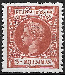 Philippine Definitive Stamp from 1898 - King Alfonso XIII