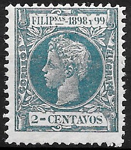 Philippine Definitive Stamp from 1898 - King Alfonso XIII