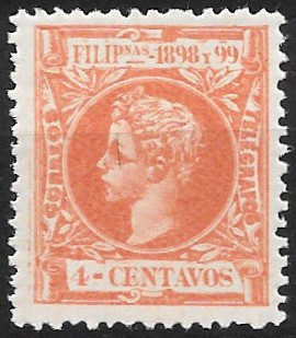 Philippine Definitive Stamp from 1898 - King Alfonso XIII