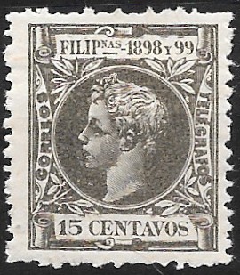 Philippine Definitive Stamp from 1898 - King Alfonso XIII