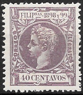 Philippine Definitive Stamp from 1898 - King Alfonso XIII
