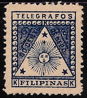 Philippine Telegraphic Revenue Stamp from 1898 - Filipino Revolutionary Government Revenues