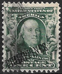 Philippine Definitive Stamp from 1903 - US-Presidents overprinted