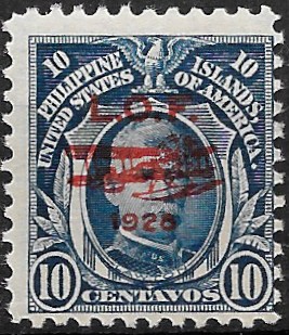 Philippine Air Mail Stamp from 1928 - London-Orient Flight