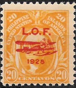 Philippine Air Mail Stamp from 1928 - London-Orient Flight