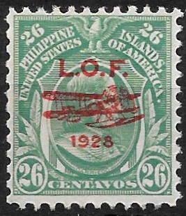 Philippine Air Mail Stamp from 1928 - London-Orient Flight