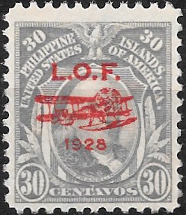 Philippine Air Mail Stamp from 1928 - London-Orient Flight