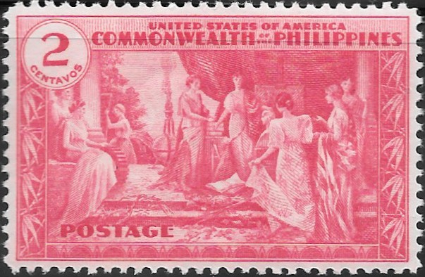 Philippine Commemorative Stamp from 1935 - Inauguration of the Philippine Commonwealth