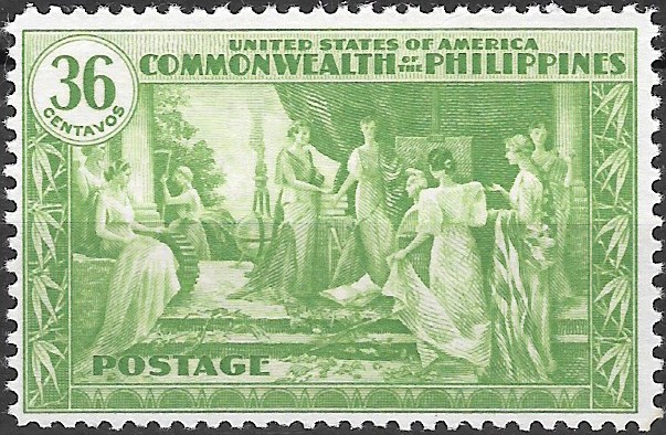 Philippine Commemorative Stamp from 1935 - Inauguration of the Philippine Commonwealth
