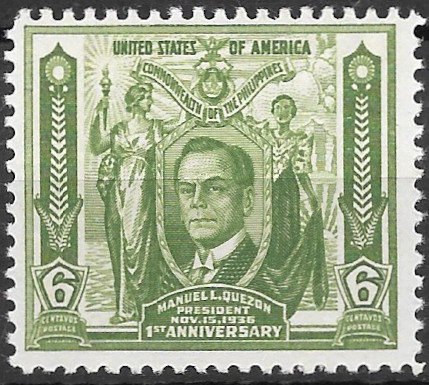 Philippine Commemorative Stamp from 1936 - 1st anniversary of Autonomous Government