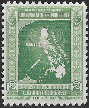 Philippine Commemorative Stamp from 1937 - International Eucharistic Congress