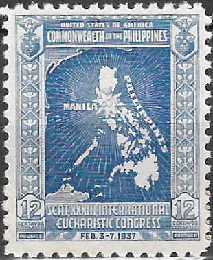 Philippine Commemorative Stamp from 1937 - International Eucharistic Congress