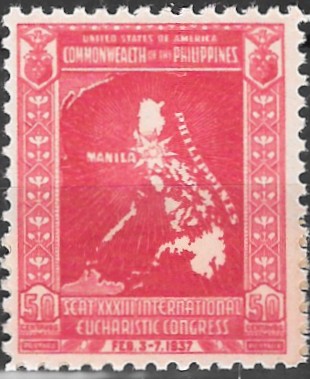 Philippine Commemorative Stamp from 1937 - International Eucharistic Congress