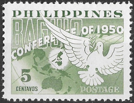 Philippine Commemorative Stamp from 1950 - Baguio Conference of 1950