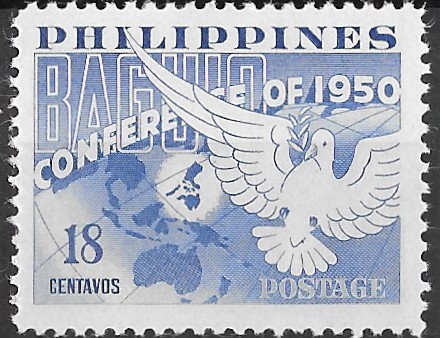 Philippine Commemorative Stamp from 1950 - Baguio Conference of 1950