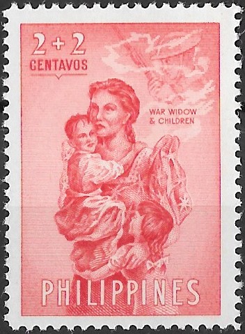 Philippine Semi-Postal Stamp from 1950 - Aid to Victims of World War II