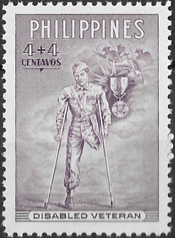 Philippine Semi-Postal Stamp from 1950 - Aid to Victims of World War II