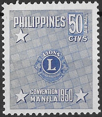 Philippine Air Mail Stamp from 1950 - 1950 Manila Lions Club Convention