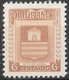 Philippine Definitive Stamp from 1951 - City Coat of Arms
