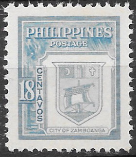 Philippine Definitive Stamp from 1951 - City Coat of Arms