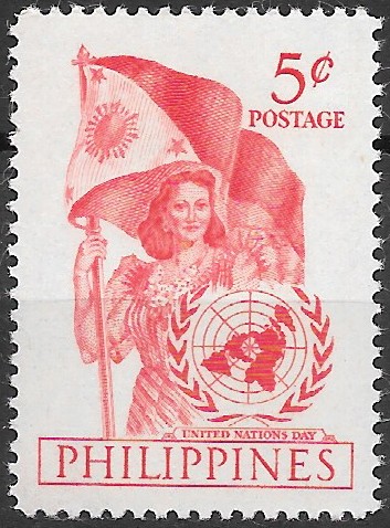 Philippine Commemorative Stamp from 1951 - United Nations Day