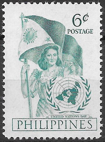Philippine Commemorative Stamp from 1951 - United Nations Day