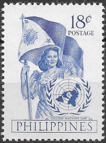 Philippine Commemorative Stamp from 1951 - United Nations Day