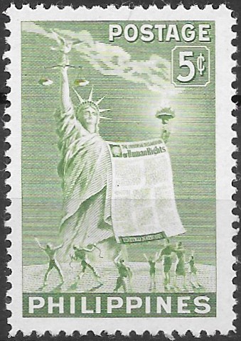 Philippine Commemorative Stamp from 1951 - Human Rights Day