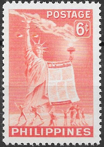 Philippine Commemorative Stamp from 1951 - Human Rights Day