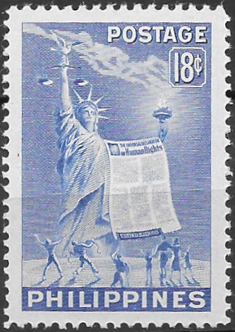 Philippine Commemorative Stamp from 1951 - Human Rights Day