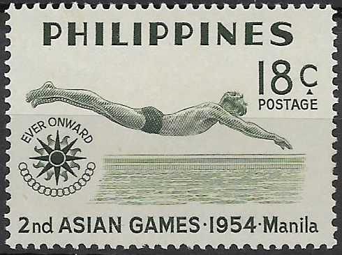 Philippine Commemorative Stamp from 1954 - II. Asian Games, Manila (1954)