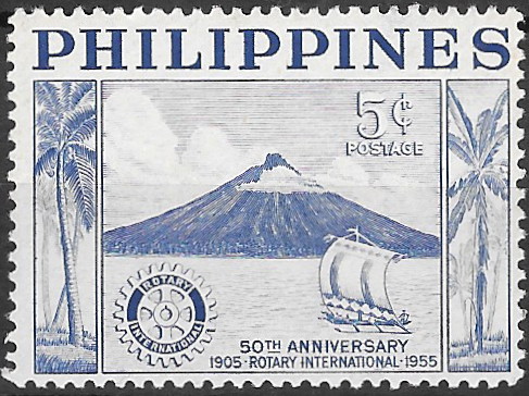 Philippine Commemorative Stamp from 1955 - 50th Anniversary Rotary International