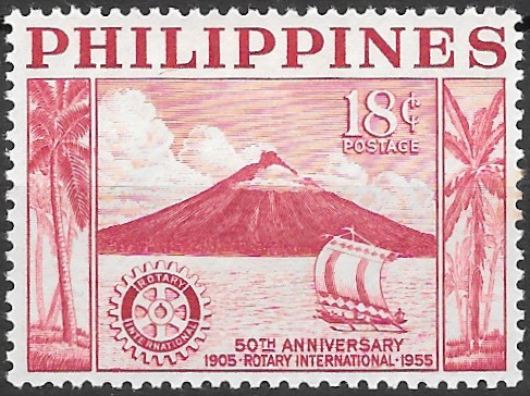 Philippine Commemorative Stamp from 1955 - 50th Anniversary Rotary International