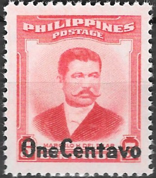 Philippine Definitive Stamp from 1959 - Marcelo Hilario del Pilar Issue of 1952 Surcharged (1959)